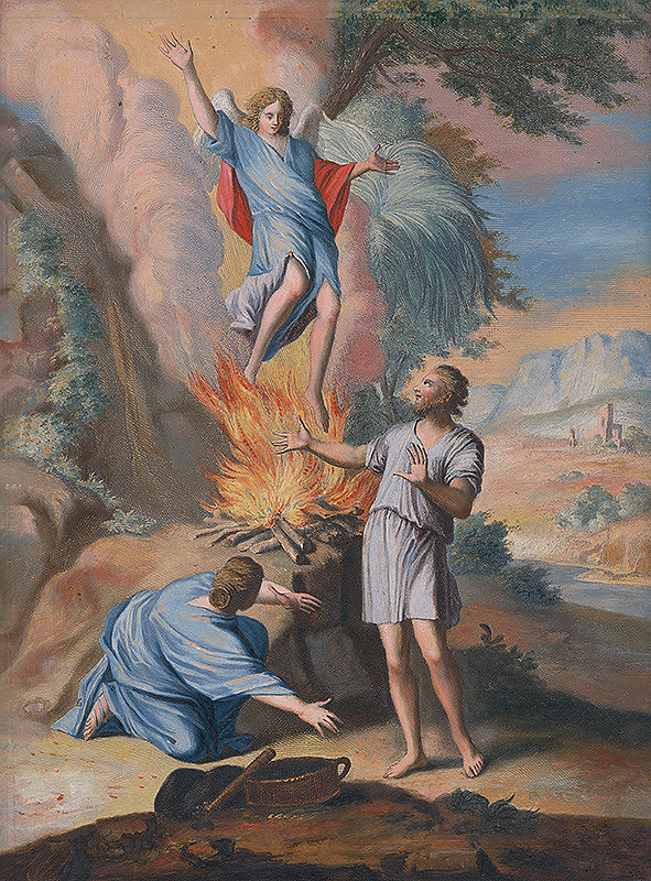 Caspar Luyken, Christoph Weigel st. – Anjel sa zjavuje Manoachovi a jeho žene
