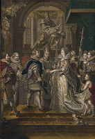 Peter Paul Rubens, Antoine Trouvain, Jean Marc Nattier – Svadba Márie de Medici per procuram s Henrichom IV. 