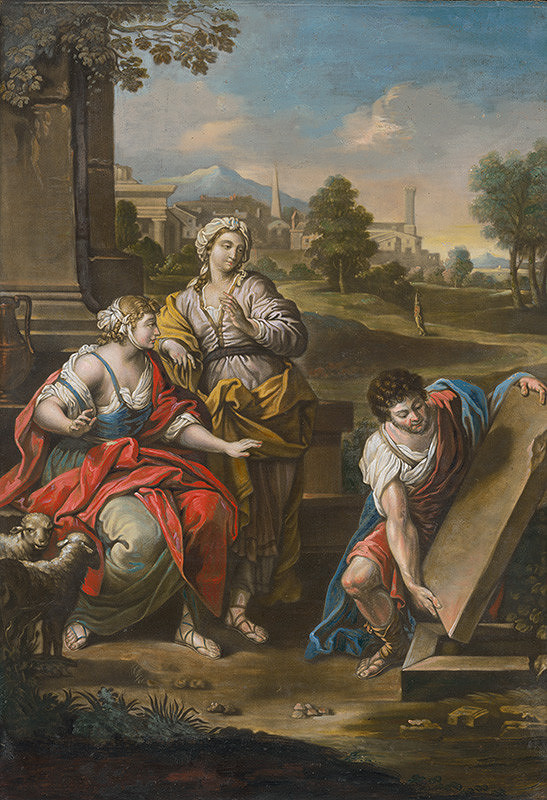 Pietro Antonio de Pietri, John Finlayson – Jakub odvaľuje kameň zo studne (Jacob Removeing the Stone from the Well)