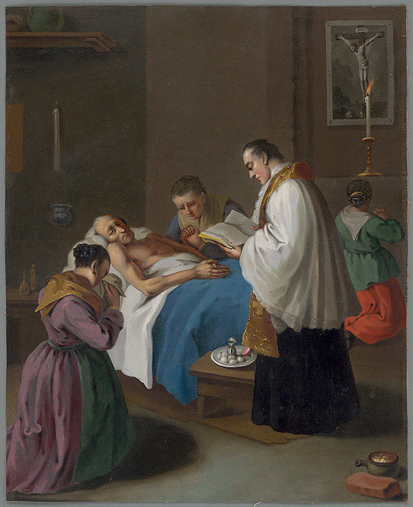 Marco Alvise Pitteri, Pietro Longhi – Sviatosť pomazania chorých (5.) (Extremae Unctionis Sacramentum)