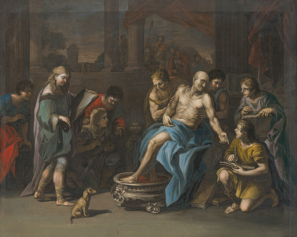 Richard Earlom, Luca Giordano, Simon Francois Ravenet – Smrť Senecu 