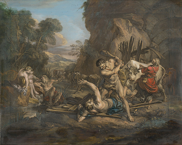 Laurent Cars, François Lemoyne – Herkules zabíja Káka (Hercule assommant Cacus)