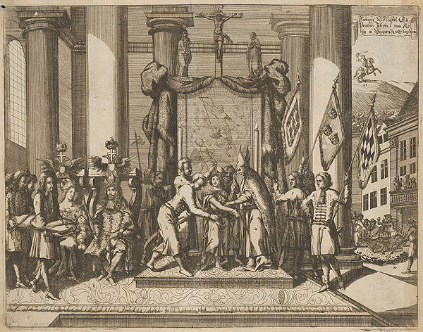 Stredoeurópsky grafik zo 17. storočia – Korunovácia Jozefa I.