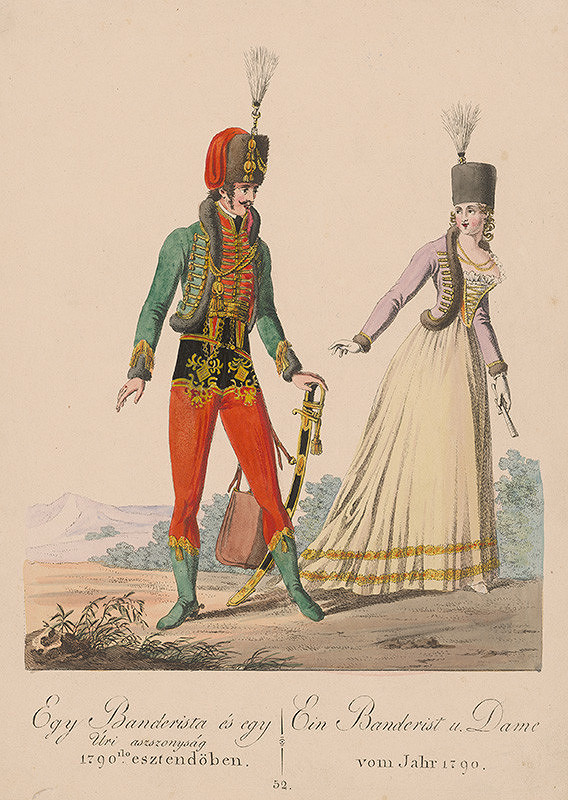 József Bikkessy Heinbucher, Carl Beyer – Banderista a dáma v roku 1790