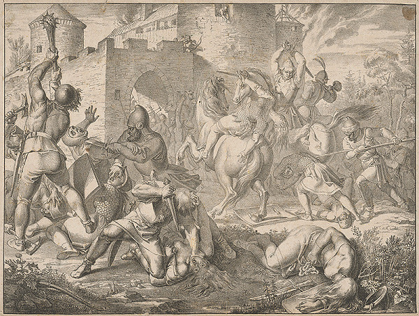 Josef Führich, Anton Machek – Zničenie hradu Devín
