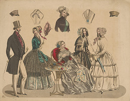 Stredoeurópsky grafik z 19. storočia – Módny list z roku 1846 