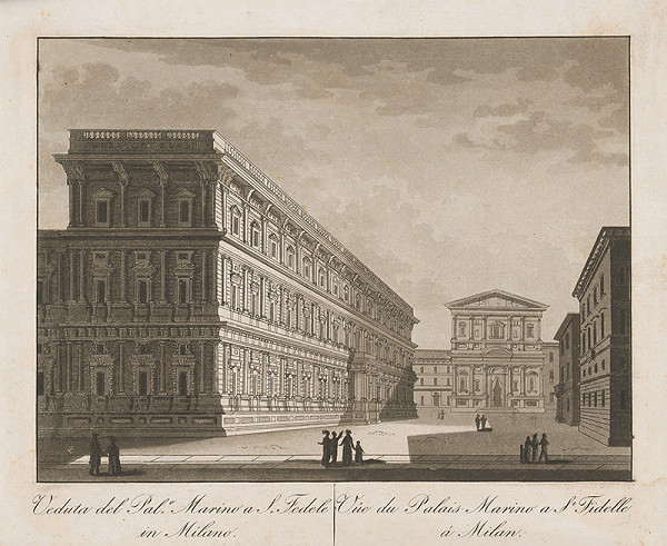Taliansky maliar z prelomu 18. - 19. storočia – Palác Marino u sv. Fidelia v Miláne