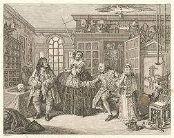 William Hogarth – Manželstvo podľa módy 3. 