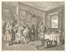 William Hogarth – Manželstvo podľa módy 6. 