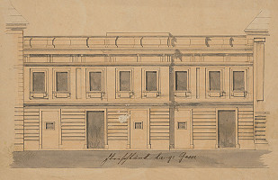 Adolf Lang – Fasáda domu mäsiarov na Dlhej ulici v Bratislave 