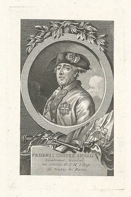 Stredoeurópky grafik z konca 18. storočia – Portrét grófa Friedricha von Anhalt