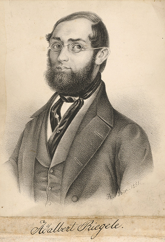 R. Bier – Portrét Adalberta Riegeleho