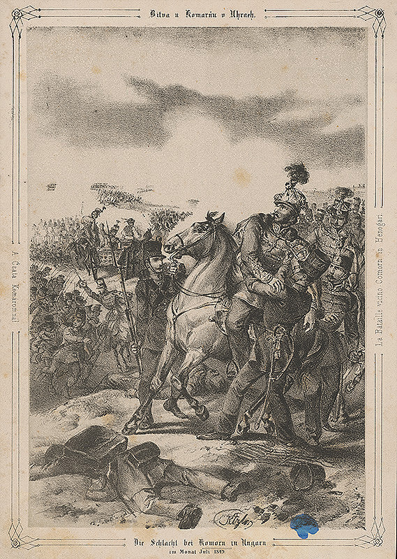 Stredoeurópsky grafik z 19. storočia – Boj pri Komárne