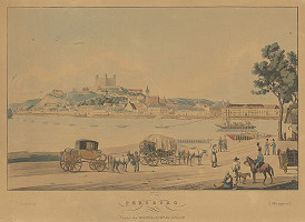 Carl Bschor – Pohľad na Bratislavu z juhu 