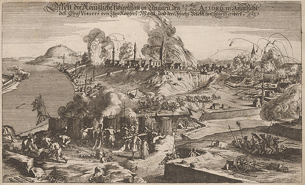 Stredoeurópsky grafik zo 17. storočia – Útok na Budín r. 1686