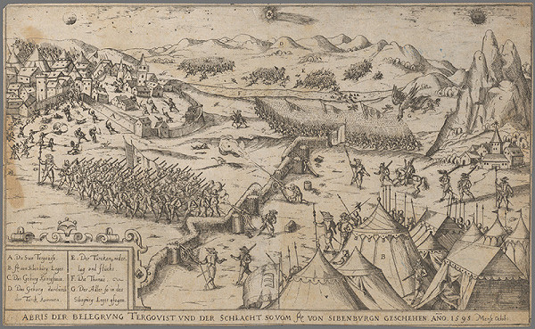 Stredoeurópsky grafik zo 17. storočia – Pohľad na obliehanie Tergovišťa 