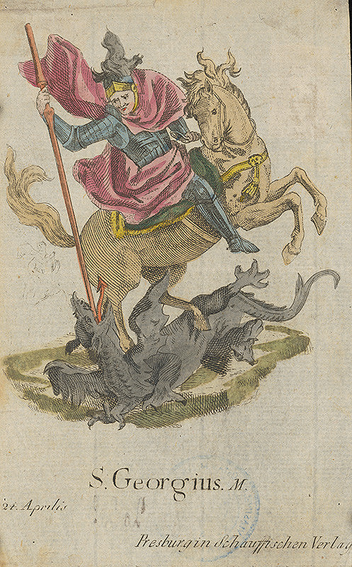 Stredoeurópky grafik z prelomu 18. - 19. storočia – Svätý Juraj 