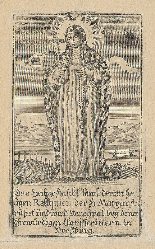 Stredoeurópsky grafik z 18. storočia – Svätá Margaréta