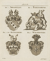 Stredoeurópsky grafik z 18. storočia – Skupina erbov 