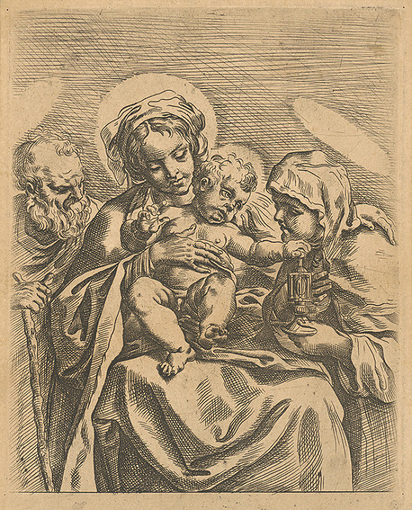 Guido Reni, Neznámy rytec – Svätá rodina so svätou Klárou