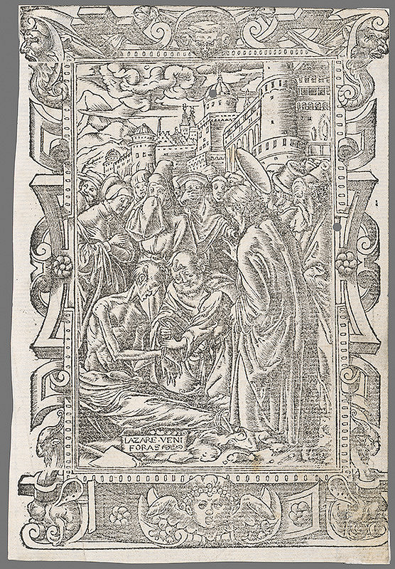 Stredoeurópsky grafik zo 16. storočia – Vzkriesenie Lazara 