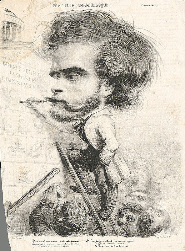 Francúzsky grafik z polovice 19. storočia – Karikatúra návrhára 