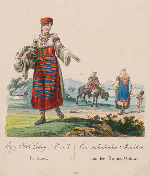 Stredoeurópsky grafik z 19. storočia – Valašské dievča