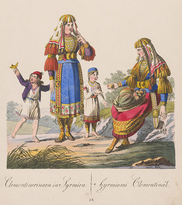 Stredoeurópsky grafik z 19. storočia – Klementínky zo Syrmiumi