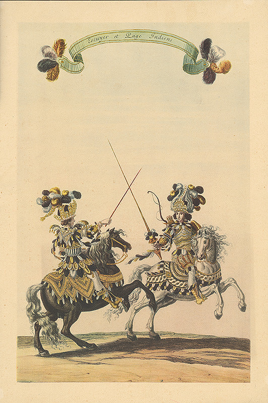 Stredoeurópsky grafik zo začiatku 18. storočia – Indiáni na koni