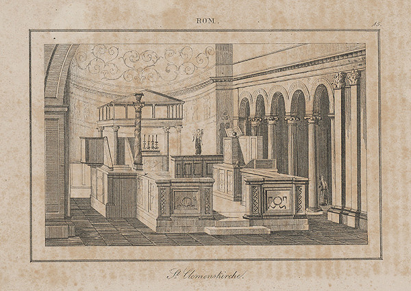 Taliansky autor z 2. polovice 19. storočia – Bazilika sv. Klementa v Ríme