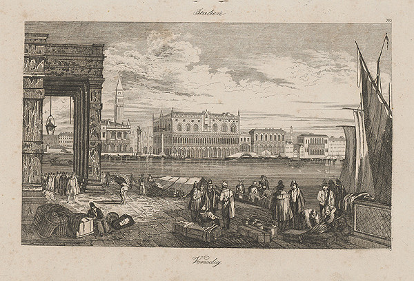 Taliansky autor z 2. polovice 19. storočia – Pohľad na Benátky