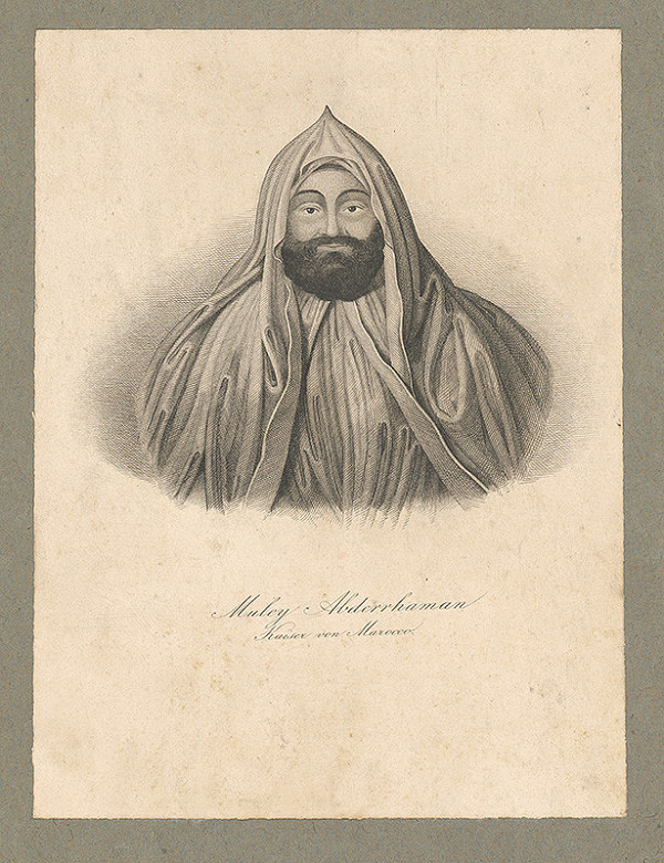 Stredoeurópsky grafik z 19. storočia – Muley Abderrhaman z Maroka