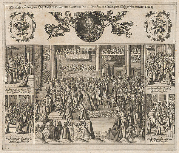 Nemecký autor z 1. polovice 17. storočia – Korunovácia Ferdinanda II. za českého kráľa v r. 1617