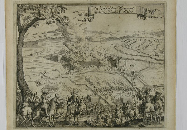 Neznámy autor – Nové Zámky, bitka v roku 1685, Eberhard Werner Happel, Thesaurus Excoticorum
