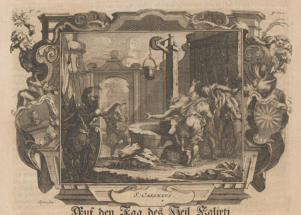 Michael Heinrich Rentz – Mučenie svätého Kalista I., pápeža