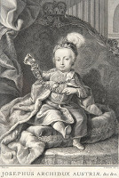 Jacob Houbraken – Jozef II. ako dieťa v uhorskom šate 