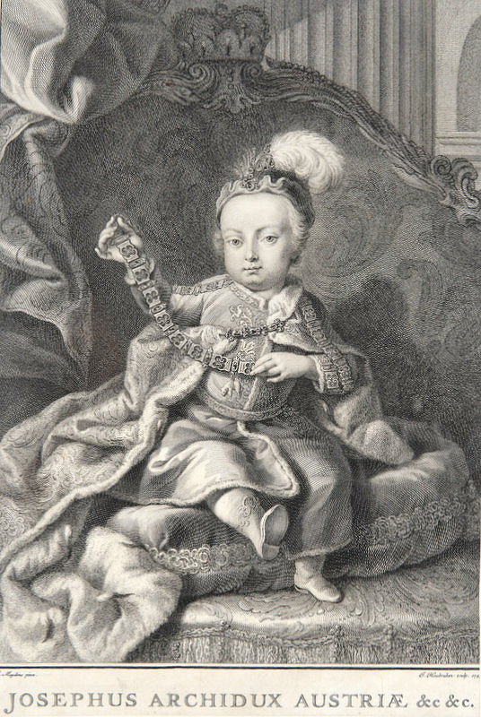 Jacob Houbraken – Jozef II. ako dieťa v uhorskom šate