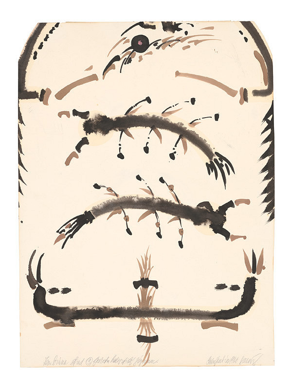 Karol Baron – Zen brána stred 3. Gesticko-kaligrafický záznam 