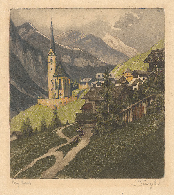 Stredoeurópsky grafik z 1. polovice 20. storočia – Krajina vo vrchoch