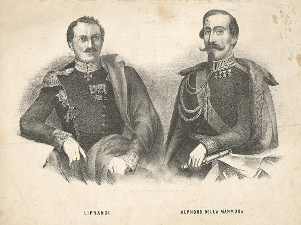 Stredoeurópsky grafik z 19. storočia – Liprandi a Alfonz della Marmora