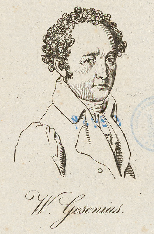 Stredoeurópsky grafik z 19. storočia – Portrét W. Geseniusa