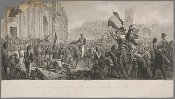 Jean Denis Nargeot, Charles Philippe Auguste Larivière – Prijatie kniežaťa z Orleánsu na radničnom námestí 