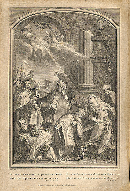 Nicolas Vleughels, Edme Jeaurat, Jean-François Joullain – Klaňanie troch kráľov
