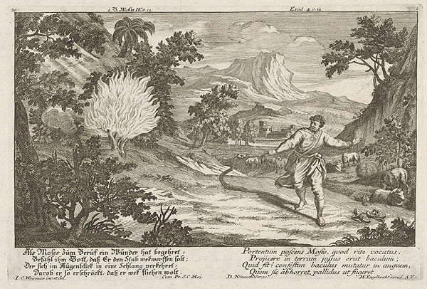 Johann David Nessenthaler, I.C. Weirman – Mojžiš s horiacim krom
