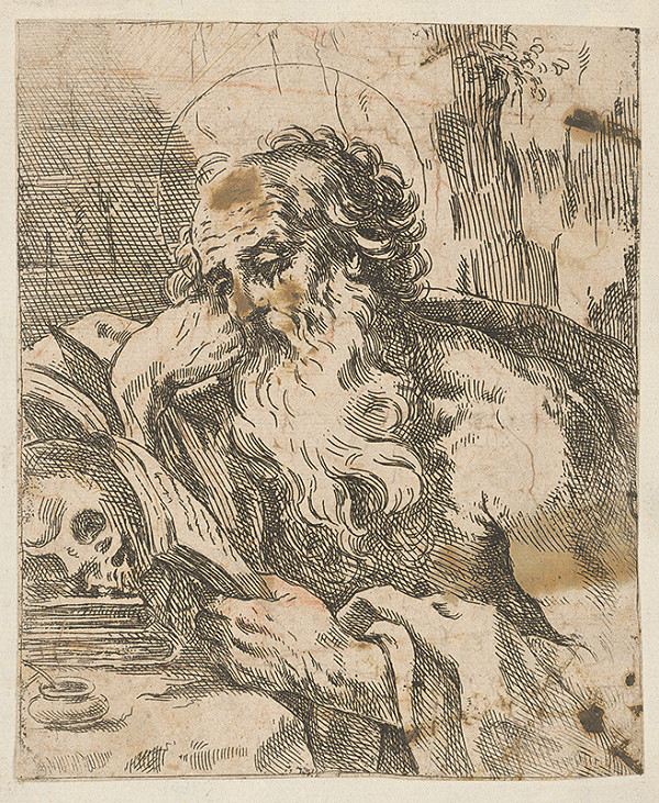 Taliansky grafik zo 17. storočia – Svätý Jeroným