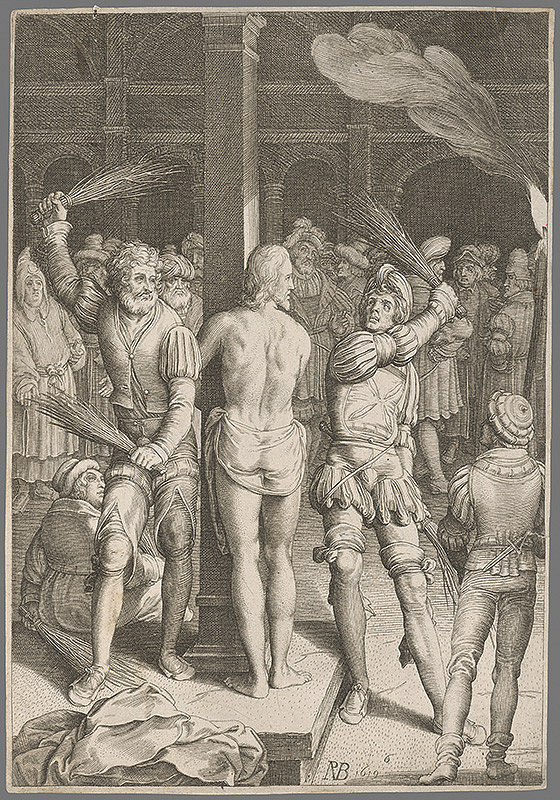 Nemecký grafik zo 17. storočia – Bičovanie Ježiša