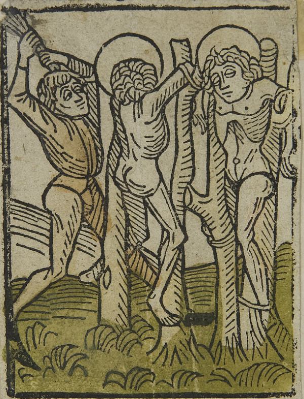 Stredoeurópsky grafik z 15. storočia – Životy svätých - Sv. Timotej a Symphorian/ Sv. Gorgonius a sv. Theodorius (?)