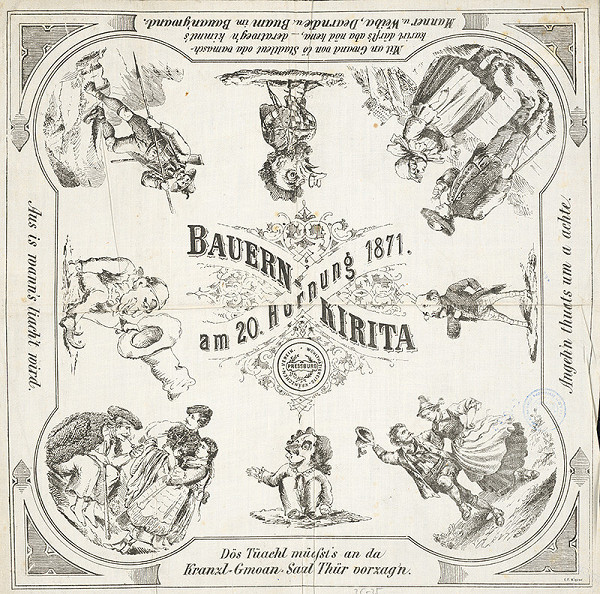 Stredoeurópsky grafik z 19. storočia – Ručník na zábavu ako vstupenka