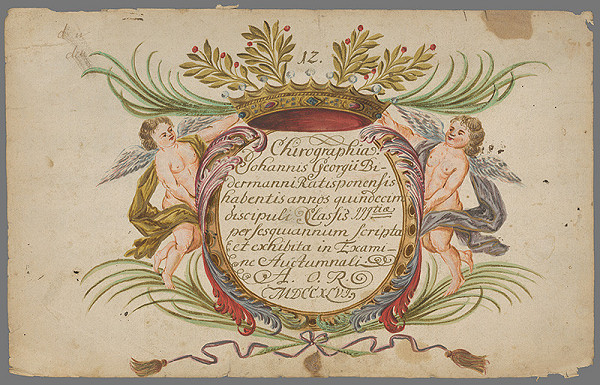 Stredoeurópsky autor z 18. storočia – Titulný obraz dizertácie J.G.Bidermanna