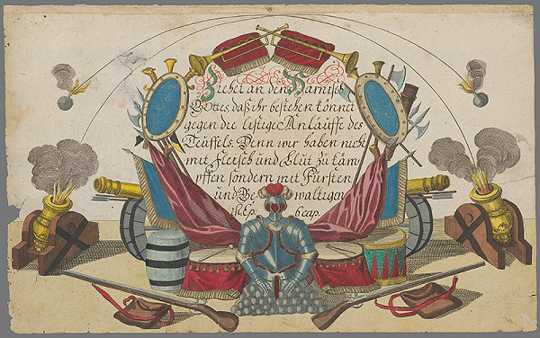 Stredoeurópsky grafik z 18. storočia – Vojenské odznaky
